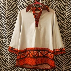 Vintage 60s hawaiian hula shirt VTG resort coverup